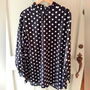Verona polka-dot long sleeve Blouse